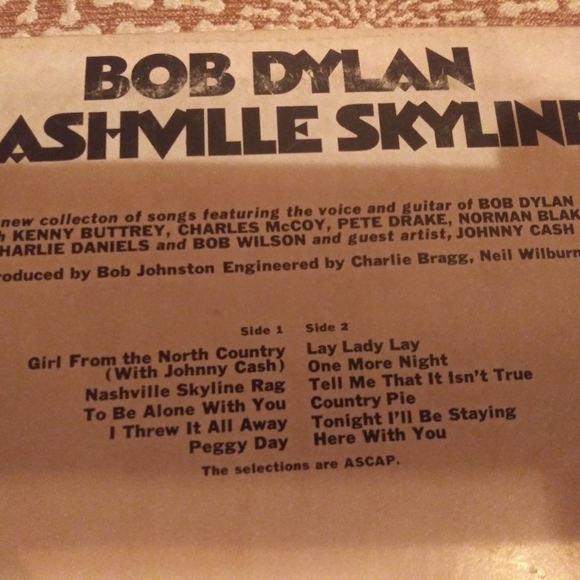 BOB DYLAN 1969 NASHVILLE SKYLINE VINYL - Picture 5 of 10